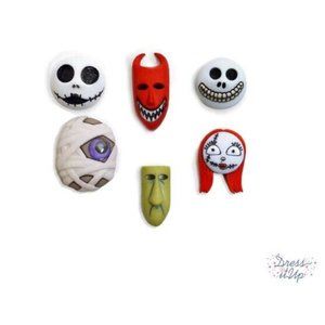 Masks / Nightmare Before Christmas ~ Disney License Shank Buttons ~ Dress It U